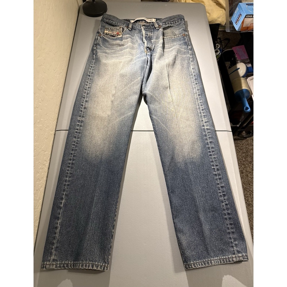 VTG Diesel RR55 Keetar Jeans 32x30 Made In Italy Light Wash Y2K Straight‎ Leg